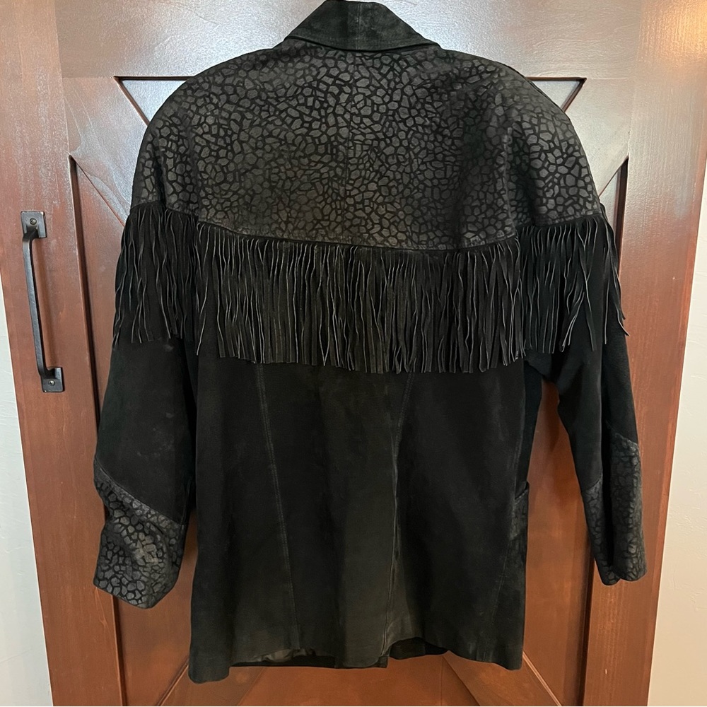 Vintage Leather Fringe Western Cowgirl Jacket - Picture 3 of 11